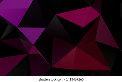 Light Purple vector blurry triangle template. Geometric illustration in Origami style with gradient. Completely new template for your business design.