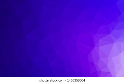 Light Purple vector blurry triangle pattern. Shining colored illustration in a Brand new style. Triangular pattern for your business design.
