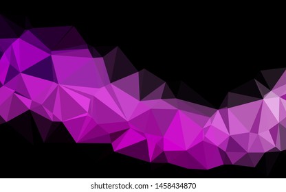 Light Purple vector blurry triangle texture. Modern geometrical abstract illustration with gradient. Triangular pattern for your business design.