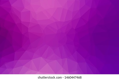 Light Purple vector blurry triangle pattern. Shining illustration, which consist of triangles. Completely new design for your business.