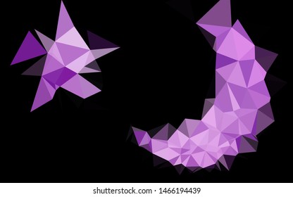 Light Purple vector blurry triangle pattern. A completely new color illustration in a vague style. New texture for your design.