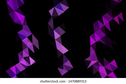 Light Purple vector blurry triangle texture. Geometric illustration in Origami style with gradient. Template for your brand book.