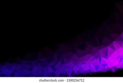 Light Purple vector blurry triangle pattern. Glitter abstract illustration with an elegant design. Template for a cell phone background.