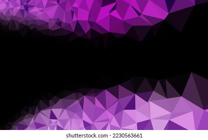 Light Purple vector blurry triangle template. Modern geometrical abstract illustration with gradient. New texture for your design.