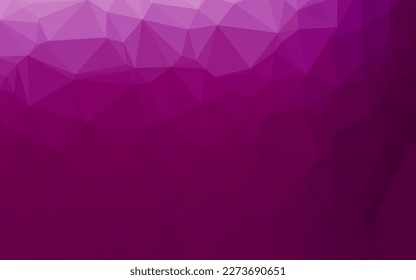 Textura triangular de vector púrpura claro. Ilustración brillante, que consiste en triángulos. Plantilla para su libro de marca.