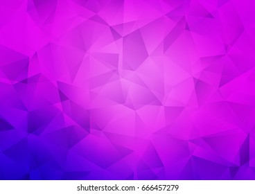 Light Purple vector blurry triangle pattern. Modern geometrical abstract illustration with gradient. Brand-new design for your business.