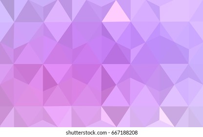Light Purple vector blurry triangle background design. Geometric background in Origami style with gradient. 