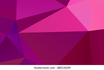 Light Purple vector blurry triangle template. Creative illustration in halftone style with gradient. Brand-new style for your business design.