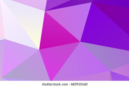Light Purple vector blurry triangle background. A sample with polygonal shapes. The template can be used as a background for cell phones.