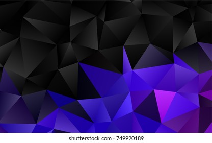 Light Purple vector blurry triangle pattern. Creative geometric illustration in Origami style with gradient. Brand-new design for your business.