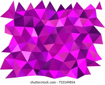 Light Purple vector blurry triangle template. Triangular geometric sample with gradient.  Brand-new style for your business design.