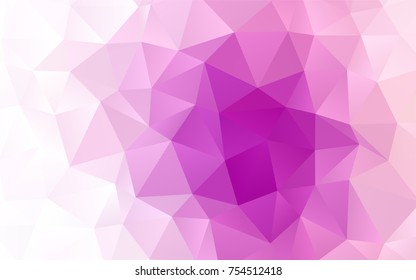 Light Purple vector blurry triangle template. A completely new color illustration in a vague style. The template can be used as a background for cell phones.