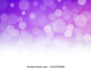 Light Purple vector bokeh pattern. A vague abstract illustration with gradient. The blurred design can be used for your web site.
