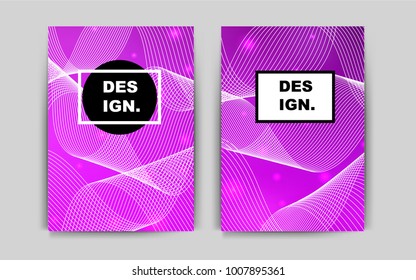 Light Purple vector brochure for ui, ux design. Glitter abstract design concept with text box. Completely new template for your brand book.
