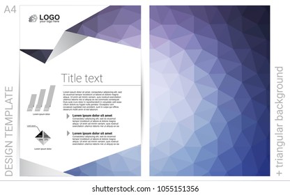 Light Purple vector  brochure for ui, ux design. Booklet with textbox on colorful abstract background. The pattern can be used for any ad, booklets.