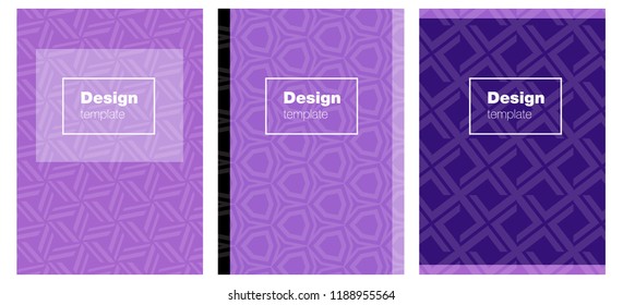 Light Purple vector brochure for ui, ux design. Modern abstract design concept with colorful gradient. Pattern for leaflets, booklets.