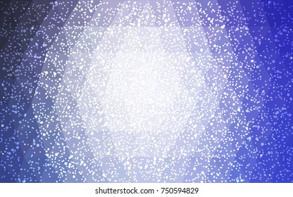 Light Purple vector christmas polygon background. Low poly Illustration consisting of triangles with snowflakes. Texture background of New Year celebration.