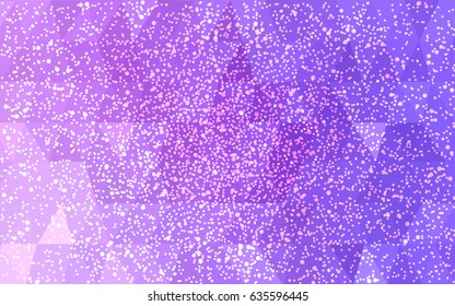 Light Purple vector christmas postcard low polygon background. Illustration consisting of triangles. Abstract triangular polygonal origami or crystal design of New Year celebration.