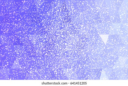 Light Purple vector christmas postcard low polygon background. Illustration consisting of triangles. Abstract triangular polygonal origami or crystal design of New Year celebration.