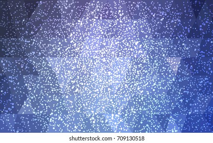 Light Purple vector christmas postcard low polygon background. Illustration consisting of triangles. Abstract triangular polygonal origami or crystal design of New Year celebration.