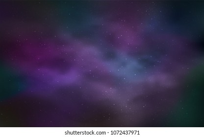 Light Purple vector cover with astronomical stars. Blurred decorative design in simple style with galaxy stars. Smart design for your business advert.