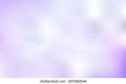 Light Purple vector cover with astronomical stars. Shining illustration with sky stars on abstract template. Pattern for astrology websites.