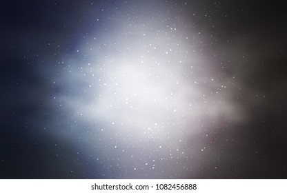 Light Purple vector cover with astronomical stars. Glitter abstract illustration with colorful cosmic stars. Smart design for your business advert.