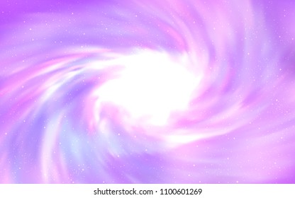 Light Purple vector cover with astronomical stars. Glitter abstract illustration with colorful cosmic stars. Template for cosmic backgrounds.