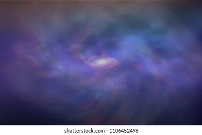 Light Purple vector cover with astronomical stars. Shining colored illustration with bright astronomical stars. Smart design for your business advert.