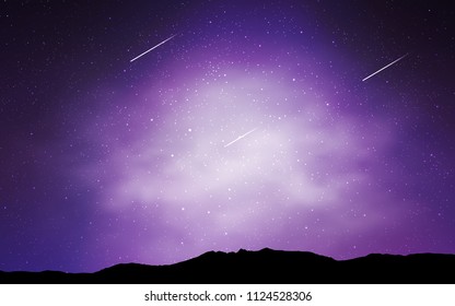 Light Purple vector cover with astronomical stars. Modern abstract illustration with Big Dipper stars. Template for cosmic backgrounds.