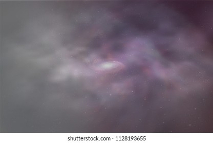 Light Purple vector cover with astronomical stars. Space stars on blurred abstract background with gradient. Template for cosmic backgrounds.