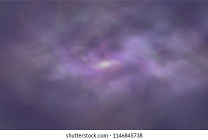Light Purple vector cover with astronomical stars. Space stars on blurred abstract background with gradient. Smart design for your business advert.