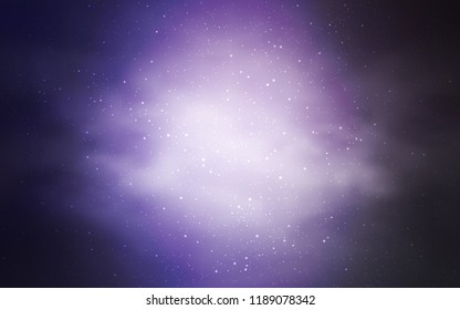 Light Purple vector cover with astronomical stars. Shining illustration with sky stars on abstract template. Template for cosmic backgrounds.