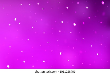 Light Purple vector cover with beautiful snowflakes.