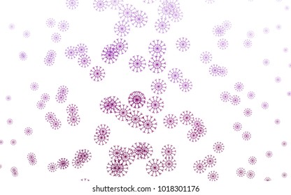 Light Purple vector cover with beautiful snowflakes. Shining colored illustration with snow in christmas style. The pattern can be used for new year ad, booklets.