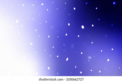 Light Purple vector cover with beautiful snowflakes. Glitter abstract illustration with crystals of ice. The template can be used as a new year background.