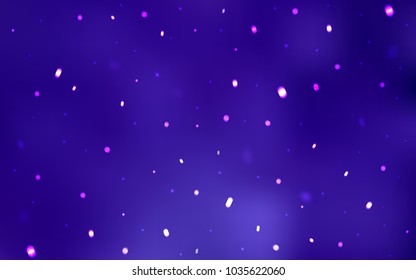 Light Purple vector cover with beautiful snowflakes. Blurred decorative design in xmas style with snow. New year design for your business advert.