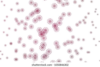 Light Purple vector cover with beautiful snowflakes. Decorative shining illustration with snow on abstract template. The pattern can be used for new year leaflets.