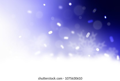 Light Purple vector cover with beautiful snowflakes. Glitter abstract illustration with crystals of ice. The pattern can be used for new year leaflets.