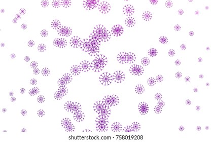 Light Purple vector cover with beautiful snowflakes. Blurred decorative design in xmas style with snow. New year design for your business advert.