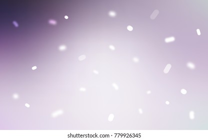 Light Purple vector cover with beautiful snowflakes. Glitter abstract illustration with crystals of ice. The pattern can be used for year new  websites.