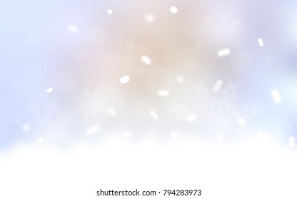 Light Purple vector cover with beautiful snowflakes. Shining colored illustration with snow in christmas style. The template can be used as a new year background.