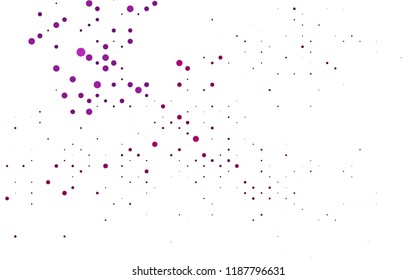 Light Purple vector cover with circles. Abstract illustration with colored bubbles in nature style. Pattern for ads, booklets.