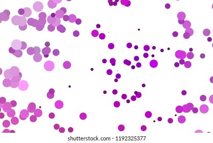 Light Purple vector cover with circles. Abstract illustration with colored bubbles in nature style. Template for your brand book.