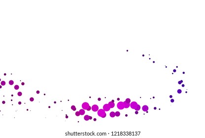 Light Purple vector cover with circles. Abstract illustration with colored bubbles in nature style. Pattern for beautiful websites.