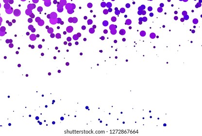 Light Purple vector cover with circles. Abstract illustration with colored bubbles in nature style. Design for posters, banners.