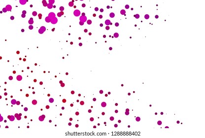 Light Purple vector cover with circles. Modern abstract illustration with colorful water drops. Design for business adverts.