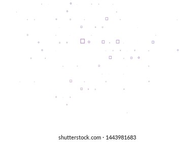 Light Purple vector cover with circles, cubes. Glitter abstract illustration with cubes, circles. Completely new template for your brand book.