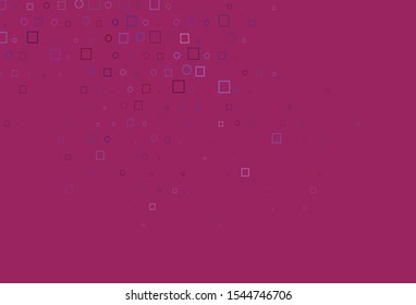 Light Purple vector cover with circles, cubes. Colorful illustration with circles, squares in nature style. Pattern for beautiful websites.