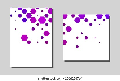 Light Purple vector cover for Envelopes. Glitter abstract design concept with text box. Completely new template for your brand book.